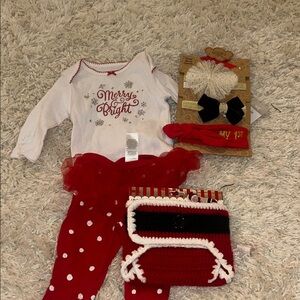 Carter's Festive Hair Accessories Set - Red, White, Black